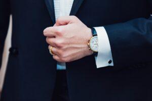 man wearing watch