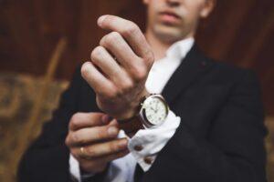 man wearing watch