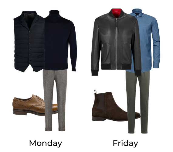 Outfits Mon and Fri
